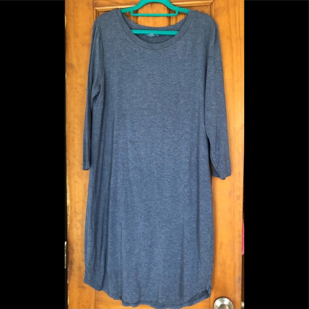 Soft Blue Heather Lounge Dress Fleur Bleue